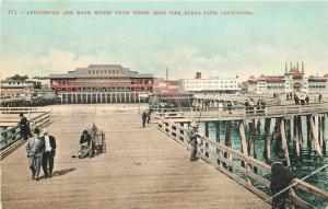 Auditorium Bath House Pier C-1910 Ocean Park California Mitchell postcard 5751