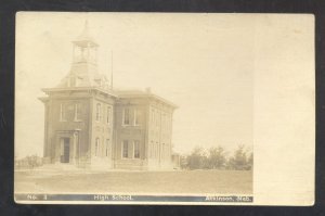 RPPC ATKINSON NEBRASKA HIGH SCHOOL BUILDING VINTAGE REAL PHOTO POSTCARD