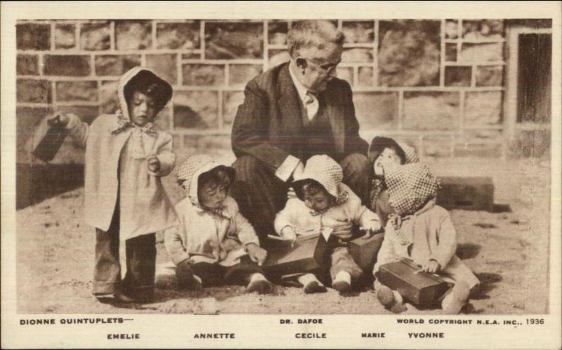 Social History Dionne Quintuplets Human Interest Dr. Dafoe Postcard