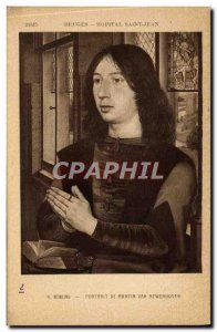 Postcard Old Bruges Hopital Saint John Memling Portrait of Martin Van Newenhoven