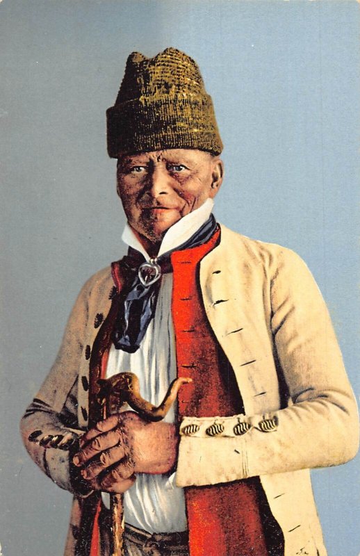 Switzerland Kanton Zuerich Wehntaler Bauer Traditional Costume Old Man postcard