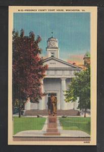 Frederick County Court House,Winchester,VA Postcard 
