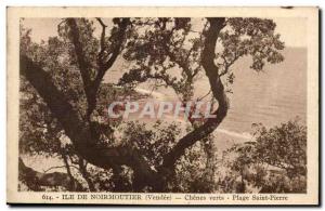 Noirmoutier Post Old Green Map Chenes Beach St. Pierre