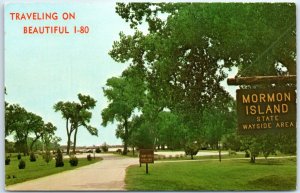 Traveling On Beautiful I-80 at Morman Island State Wayside Area - Nebraska