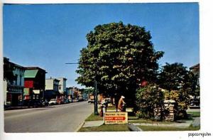 St Ignace MI  Street View Old Cars Postcard