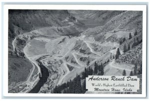 c1940 Anderson Ranch Dam World Highest Earthfilled Dam Mountain Home ID Postcard