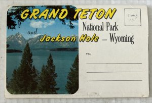 Grand Teton and Jackson Hope National Park Wyoming 14 Postcard Souvenir Folder