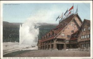 Yellowstone - Old Faithful & Inn Detroit Publishing 8589 EXC COND Postcard 