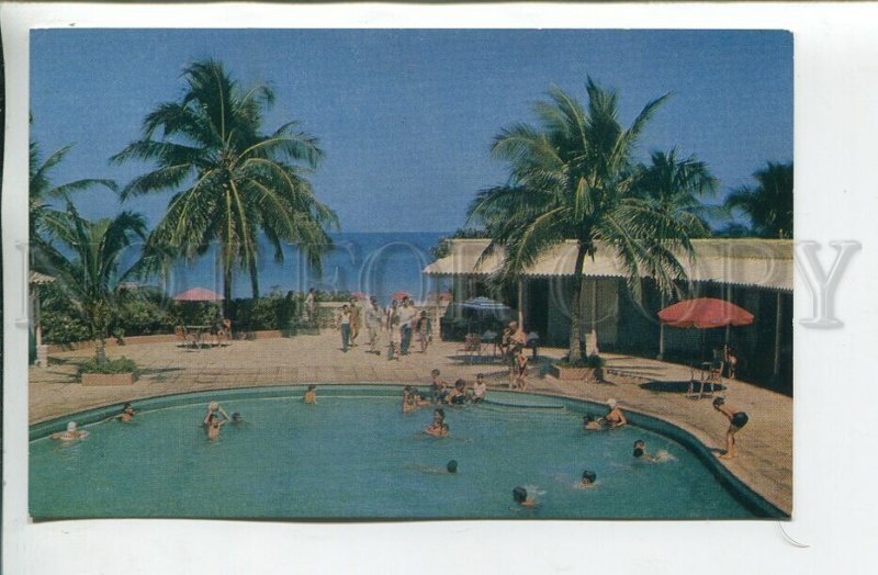 456845 USSR 1970 year CUBA Varadero resort swimming pool postcard