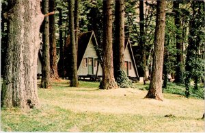 Turner OR Oregon  ALDERSGATE PARK CHRISTIAN CHURCH CAMP  A-Frame Cabin  Postcard