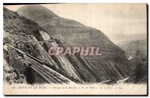 Old Postcard Row from the Mure River Passage of the peak of 300 m on the Drac