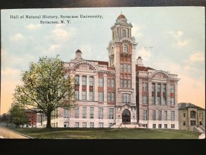 Vintage Postcard 1911 Hall of Natural History Syracuse University Syracuse N.Y.