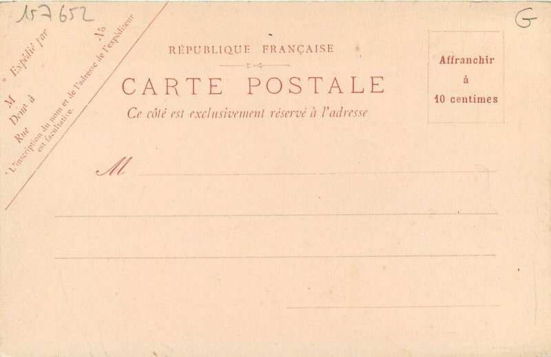French Congo native children - Vive la France ! 1900`s postcard