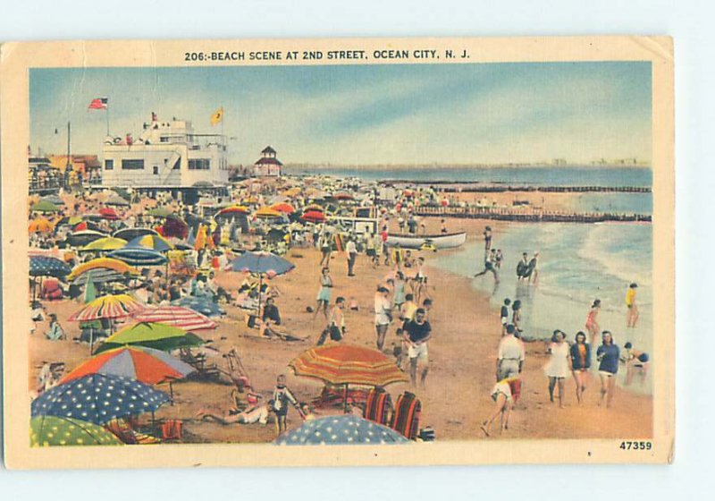 Linen BEACH SCENE Ocean City New Jersey NJ AE9550 United States New