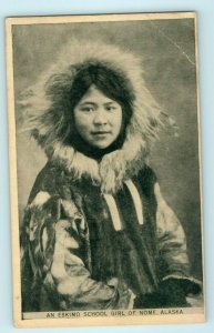 1926 Eskimo School Girl Nome Alaska AK Exposition Sesqui-Centennial Postcard 
