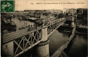 CPA BREST - Le Pont National et le Port Militaire (252723)