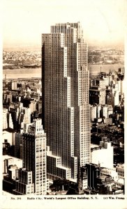 New York City Radio City World's Largest Office Building 1935 Real Photo