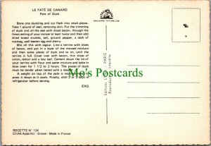 Food & Drink Postcard - Recipes - Le Pate De Canard - Pate of Duck RR14292