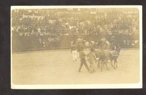 RPPC 1913 MATAMOROS MEXICO BULLFIGHT STADIUM MATADOR OLD REAL PHOTO POSTCAD