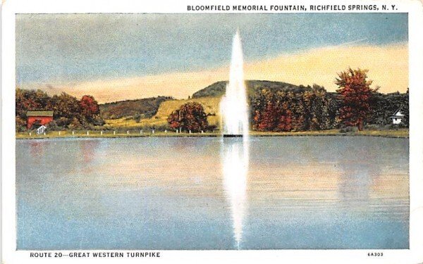 Bloomfield Memorial Fountain Richfield Springs, New York