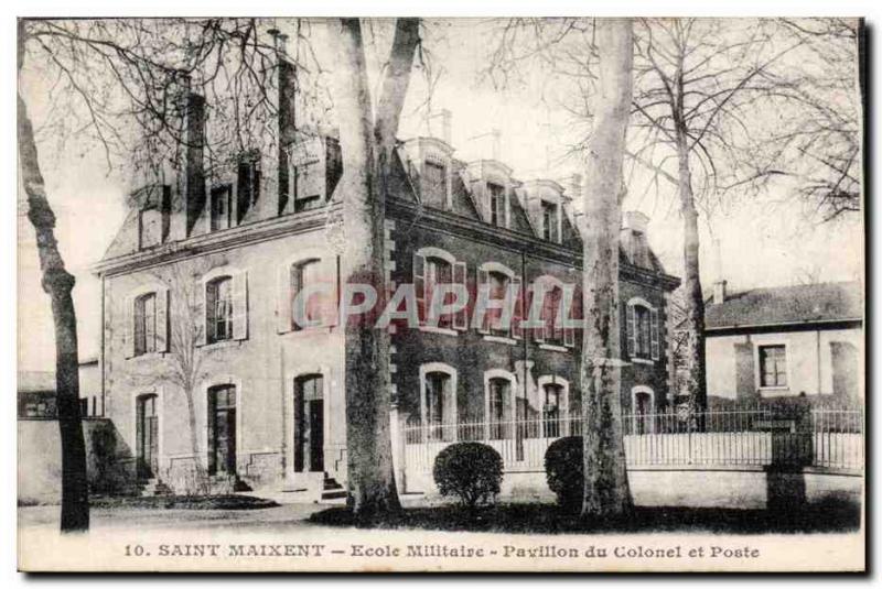 Old Postcard Saint Maixent Military School Pavilion colonel Post