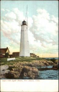 New Haven CT Lighthouse c1910 Postcard