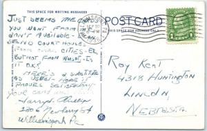 WILLIAMSPORT, Pennsylvania PA  Gymnasium DICKINSON JUNIOR COLLEGE  1936 Postcard