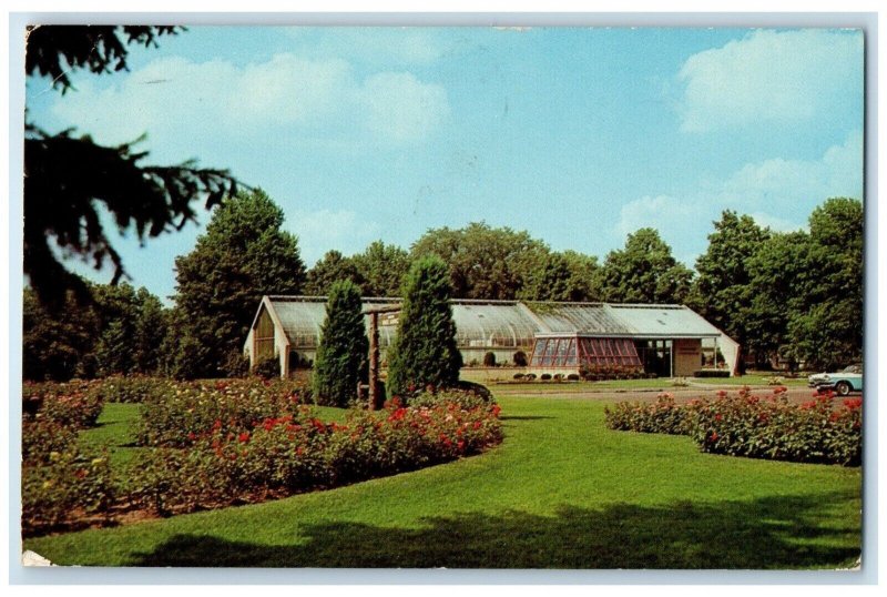 1965 Exterior View Solarium Vander Veer Park Davenport Iowa IA Vintage Postcard