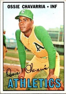 1967 Topps Baseball Card Ossie Chavarria Oakland Athletics sk2303