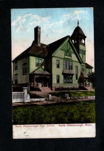 MA North Attleborough High School Mass Massachusetts Postcard UDB
