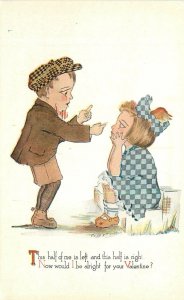 Postcard C-1910 Cobb Shinn Valentine Children humor saying 23-7907