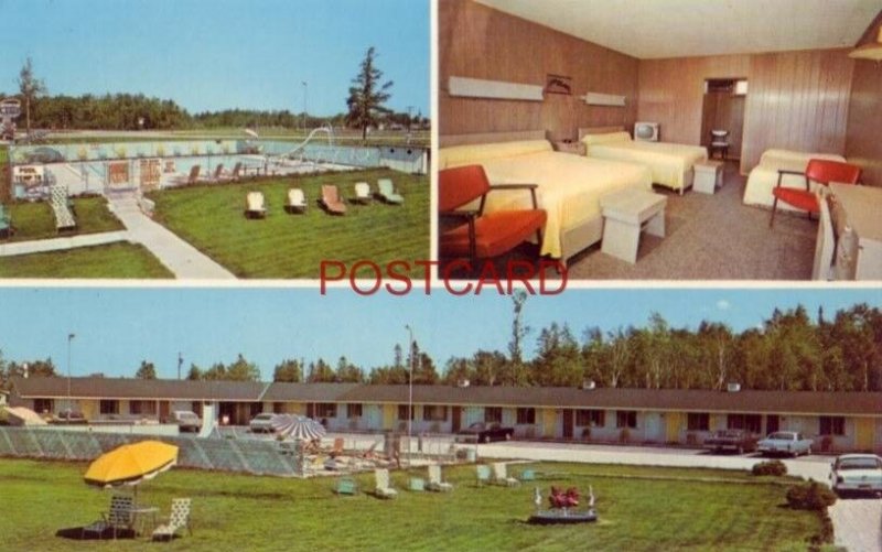 three views of BEL AIRE MOTEL, MACKINAW CITY, MI. John & Jeanne Vukin