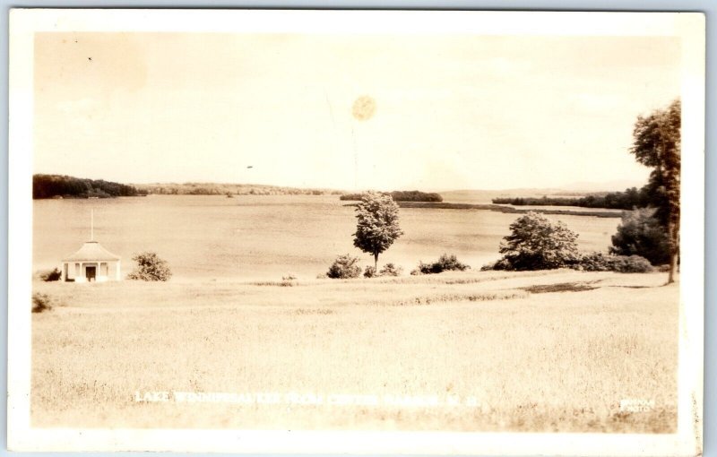 c1930s Central Harbor, NH RPPC Lake Winnipesaukee Real Photo Putnam Postcard A97