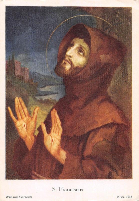 B99144 s franciscus  wijnand geraedts painting  religious postcard