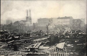 Johnstown Pennsylvania PA Bedford Street Flood Wreckage c1910 Vintage Postcard