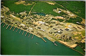 Postcard AERIAL VIEW SCENE Groton Connecticut CT AM4457