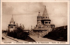 Hungary Budapest A Halaszbastya Reszlete Vintage Postcard C095