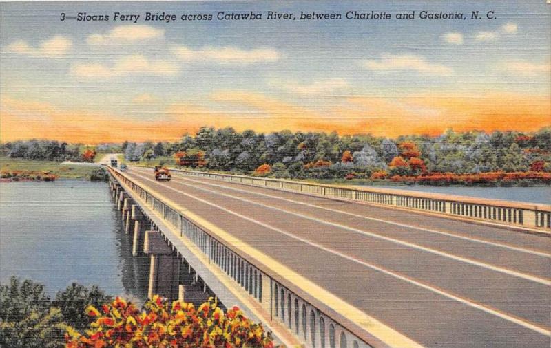 North Carolina  Charlotte   Sloans Ferry Bridge Across Catawba River