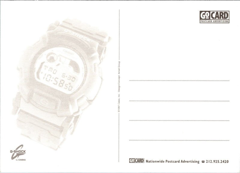 G--Shock Watch by Casio Advertising Postcard