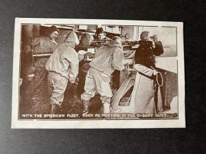 Mint YMCA RPPC Postcard American Fleet Keen as Mustard In The U Boat Hunt
