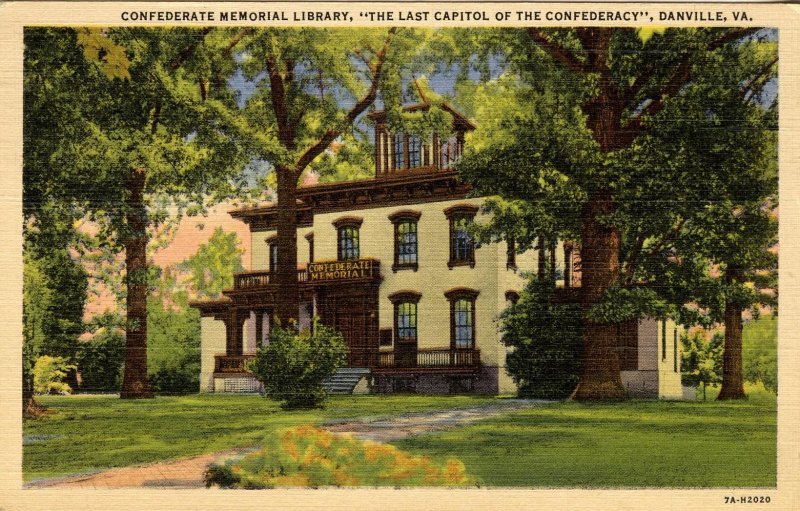 VA - Danville. Confederate Memorial Library, last capitol of the Confederacy