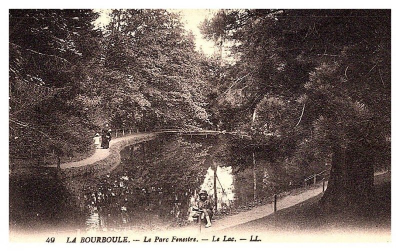 France  La Bourboule  le Parc Fensetre, Girl with toy boat