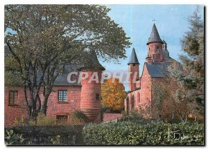 Postcard Modern Collonges Red Correze Castel Vassignac and fortified church