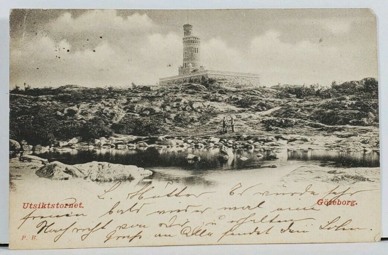 Sweden The View Tower Utsiktstornet Goteborg c1902 Postcard I8