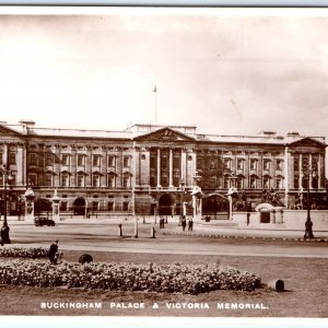 c1920s London, England RPPC Buckingham Palace Victoria Memorial Real Photo A163