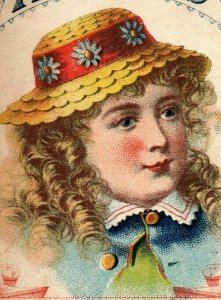 1870's Austens Forest Flower Cologne Wm. B. Webb Girl Daisy Hat P165