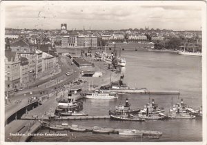 Sweden Stockholm Utsikt fron Katarinahissen Harbour Scene