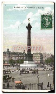 Old Postcard The Paris Bastille Column