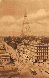 Electric Tower Santa Clara Street San Jose California 1910s postcard