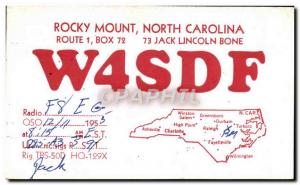 Postcard Old Telegraphie W4SDF Rocky Mount North Carolina Lincoln Jack Bone